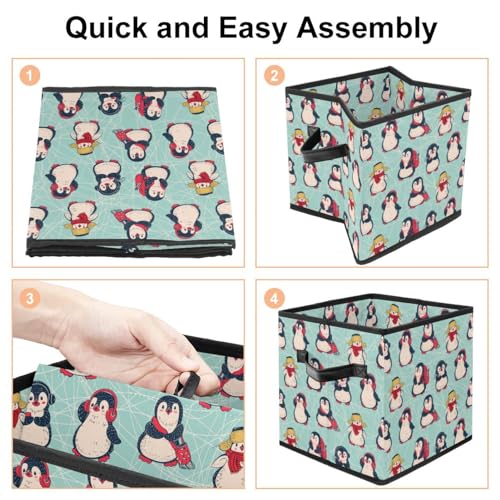 Boîte de rangement pliable cube tissu pour trier les jouets et libérer de l'espace au sol