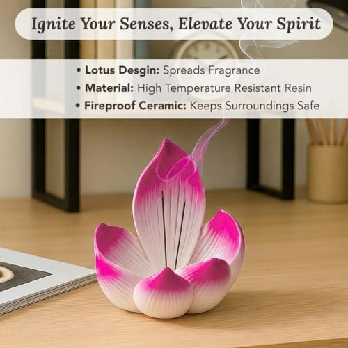 Image of Ekhasa Resin Agarbatti Stand with Ash Catcher | Back Flow Incense Stick Holder Agarbati Stand | Dhoop Dhani Luban Oothupathi Agarbati Agarbathi Udbatti Agarbattee Agarbakthi Pathi Stand for Pooja