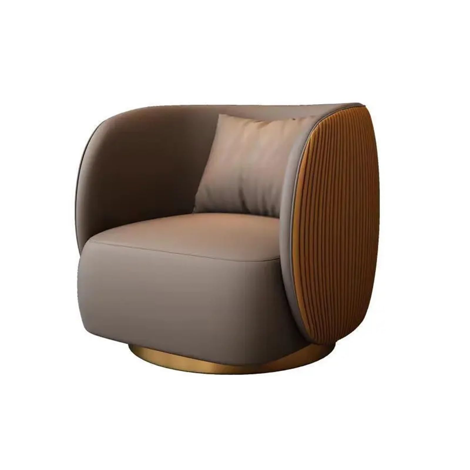 Generico Sofá nórdico for negociación de Oficina, recepción de Hotel, salón de Belleza, área de Descanso, luz de Ocio, sofá Individual de Lujo, Muebles de Sala de Estar(Brown-Orange Embossi)