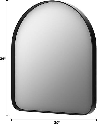 Miniatura 149 de TETOTE Espejo de 60 x 36 pulgadas para baño, espejo de tocador dorado de latón cepillado, espejo de pared grande rectangular con marco de metal Oro