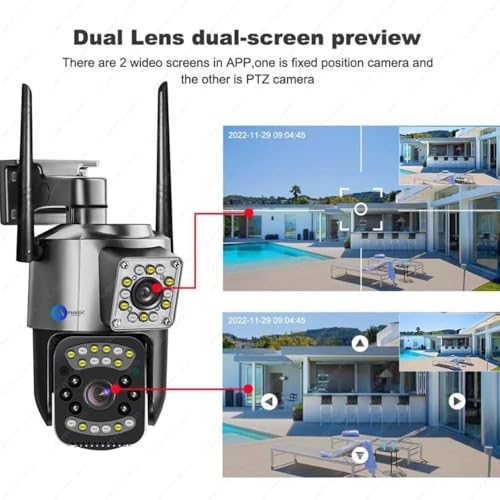 Image of Maizic Smarthome Supercam 4G /5G SIM Outdoor CCTV Camera with Free Sim + 1 Month Data Plan | 5+5MP Dual LensScreen | IP66 Weatherproof | Motion Detection | 2-Way Talk | Supports SD Card Up to 256GB
