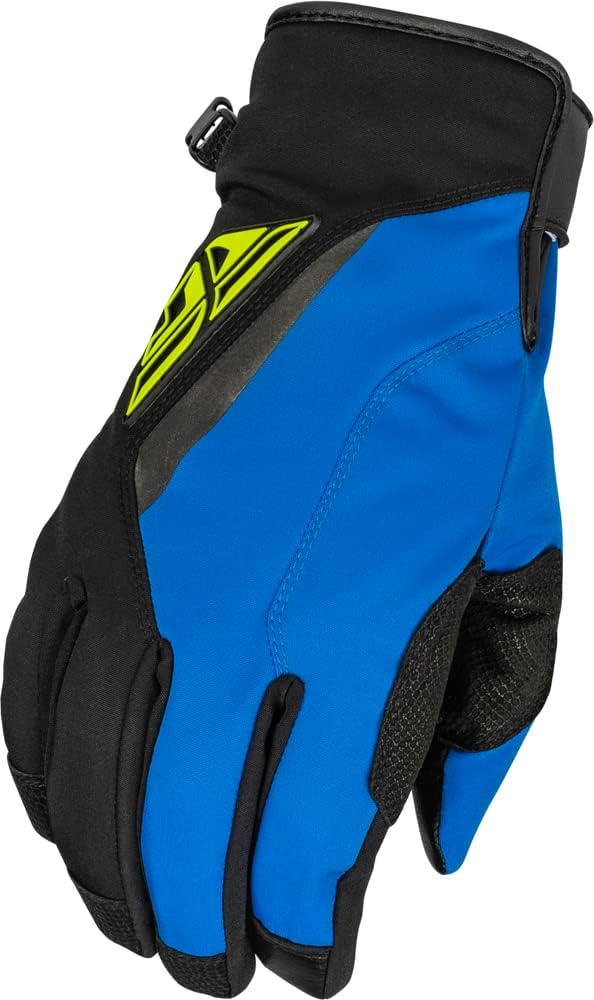 Fly Racing 371-06123X Title Long Gloves Black/Blue/Hi-Vis 3X