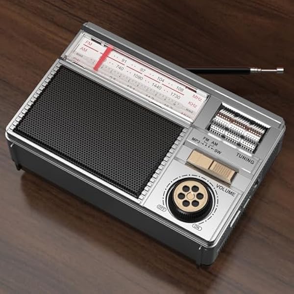Denash Винтаж Радио Портативный AM FM SW Ретро Динамик с Солнечной Зарядкой и USB Воспроизведение для Открытый Кемпинг Путешествия