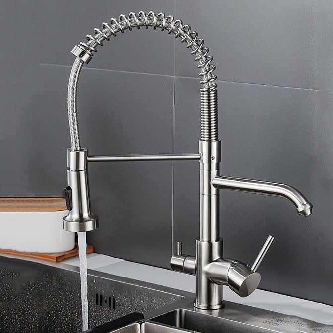 Robinet 3 voies eau potable cuisine pour supprimer les bouteilles en plastique