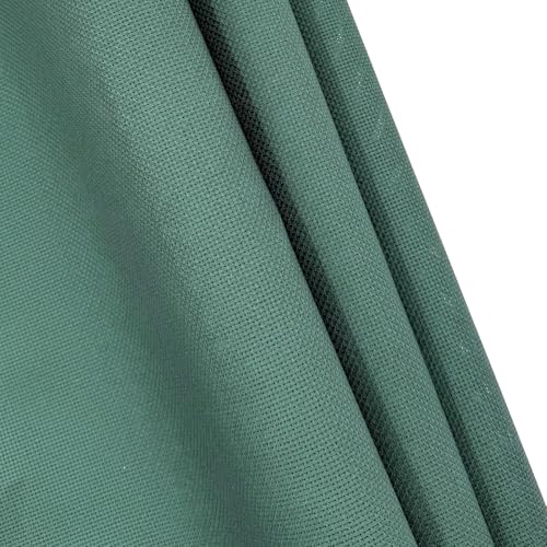 Image of 14CT Aida Cloth - 30x35 Inch Cross Stitch Fabric for Embroidery, Pre-Cut Needlework Material, Acid-Free, Durable Weave(Dark Green)