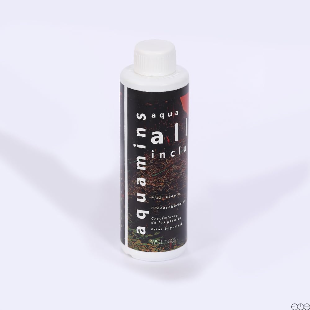 Aqua Plants All Included by Aquamins – 250ml – Complete Aquarium Plant Fertilizer – Boosts Growth, Color & Root Strength – Safe for Fish & Shrimp –