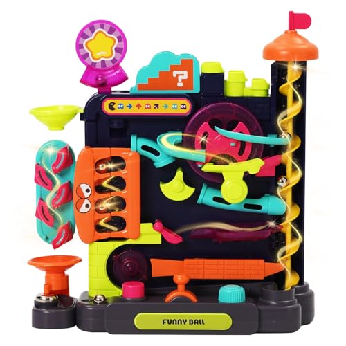 EULEUY Labyrinthe de perles Aventure Gravity Maze Jeu pour enfants, parcours d'obstacles vertical, piste à billes, jeu de puzzle de coordination des yeux, jouet éducatif STEM, piste à billes à partir