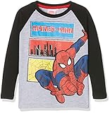 SSpiderman Langarmshirt Spiderman Jungen 75172 T-Shirt, Grau, (Hersteller Größe: 6 Jahre)