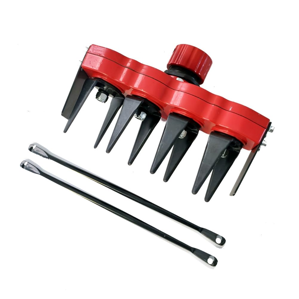 Littimoon Grass Remover Tool Attachment 2 in 1 Weeding Wheels Weeder Accessories Orchard Mower Weed Wheel Gear