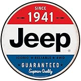 Jeep Since 1941 Round Metal Sign