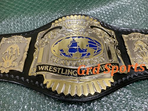 USWA Unified World Heavyweight Wrestling Championship Belt 4mm Zinc Dual Gold Plated