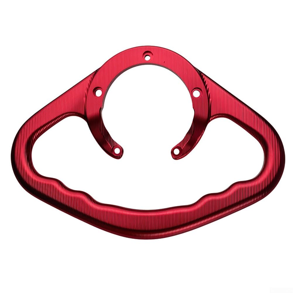 Poignée de réservoir de carburant en aluminium CNC pour moto - Barre d'appui pour passager arrière - Pour réservoir de carburant Kawasaki - Offre une prise ferme (rouge)