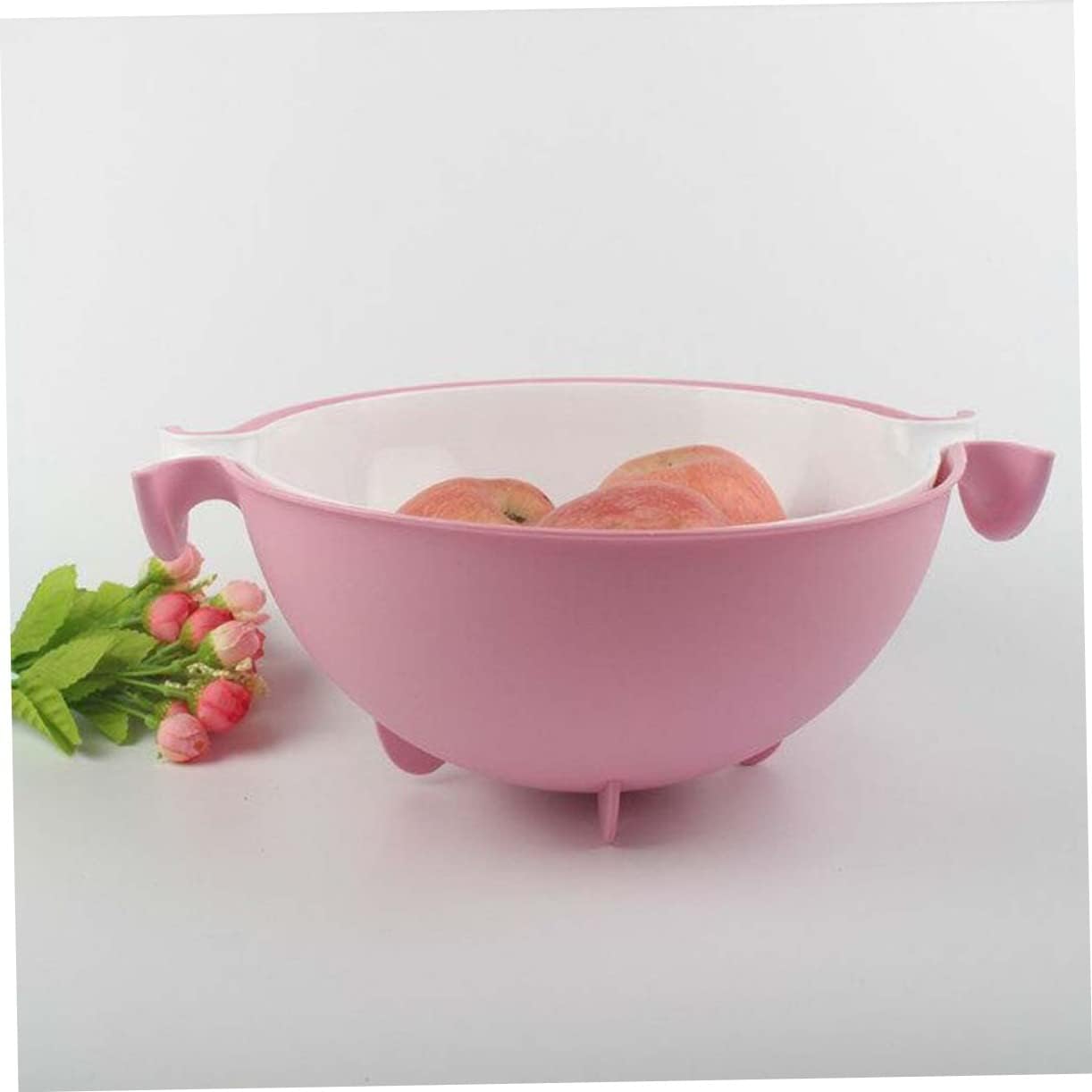 2pcs Large Colander and Washing Bowl Set Detachable Strainer for Fruits and Vegetables Ergonomic Space-saving Design Food Grade for Kitchen Use