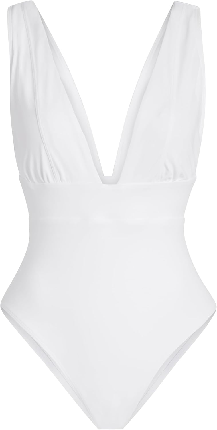 Andie Swim Women’s Mykonos One Piece Swimsuit – Compressive Bathing Suit, Tummy Control, Cheeky Coverage, Regular Torso Fit