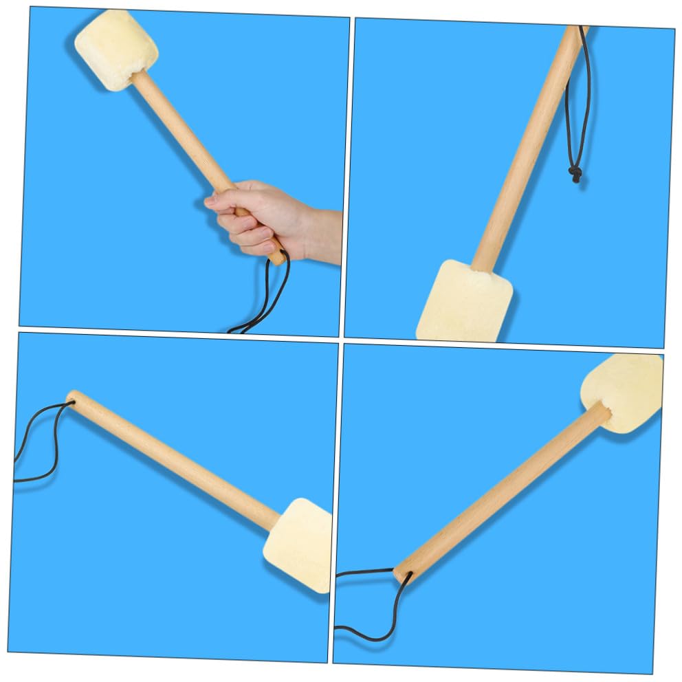 Baquetas para bombo UPKOCH, 2 piezas, con cabeza de felpa y mango de madera, agarre cómodo, para práctica de percusión y instrumentos musicales miniatura 6