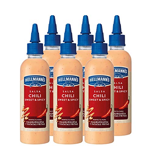 HELLMANN'S STREET FOOD SALSA CHILI SWEET AND SPICY 215ml. Pack de 6: Total de 1.29L
