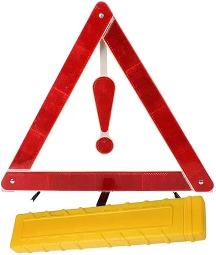 Triangulo Sinalização Segurança Com Peso Carro Automotivo Com Caixa - Triângulo de Sinalização para Carro, Refletivo e Dobrável