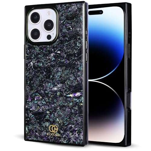 Image of COCOMII Rectangle for iPhone 14 Pro Max Case, Galaxy Abalone Shell