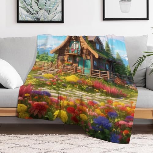 Couverture canapé plaid flanelle 130x180cm chalet montagne - 3