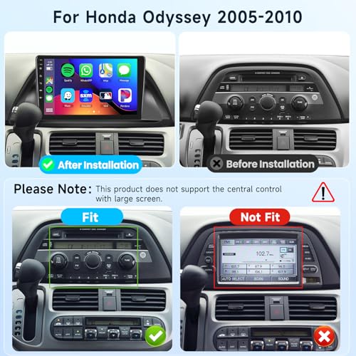 Image of 2G+64G Car Stereo for Honda Odyssey 2005-2010 with License Plate Backup Cam