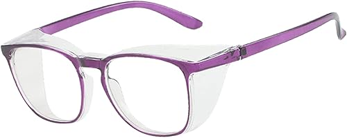 Gafas de seguridad para hombres, mujeres, enfermeras, antivaho y a la moda, cómodas, con escudos laterales, protección ocular para adultos