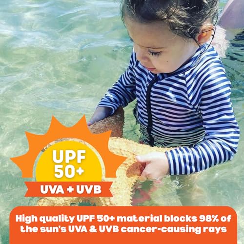 Image of SwimZip UPF 50+ Long Sleeve Rash Guard for Boys' and Girls' - Baby, Toddler, Kids