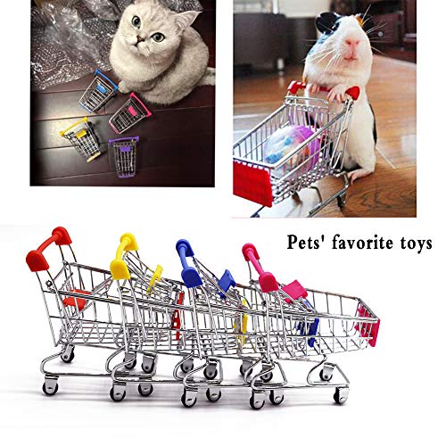 5 Pcs Mini Shopping Cart,Mini Supermarket Handcart,Shopping Cart Shopping Utility Cart Mode Desk Storage Toy Desk Accessory Decoration Ornament Toys #TOP5