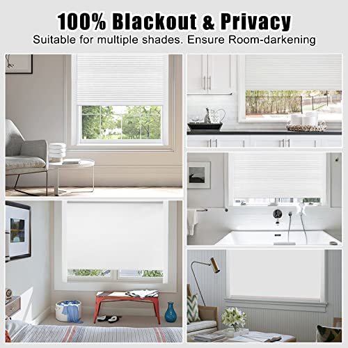 Milin 100% Blackout Light Blockers Side Tracks For Window Shades And Blinds, Pvc Light Blocking Strips Block Light Along Two Sides Of Windows Great For Bedroom Nursery (White) #TOP4