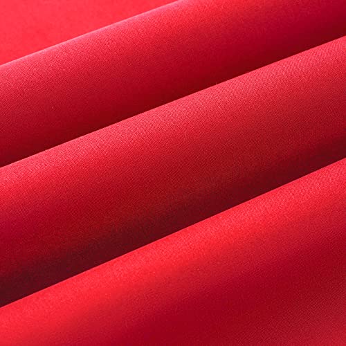 Wooqu Book Cloth, Fabric Surface and Paper Backed, Durable, Strong, 17x29”, for Book Binding Red