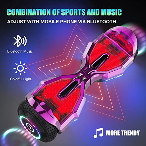 Evercross Hoverboard, 6.5'' App-Enabled Bluetooth Hoverboards, Self Balancing Scooter, Hover Board For Kids Teenagers Adults #TOP3