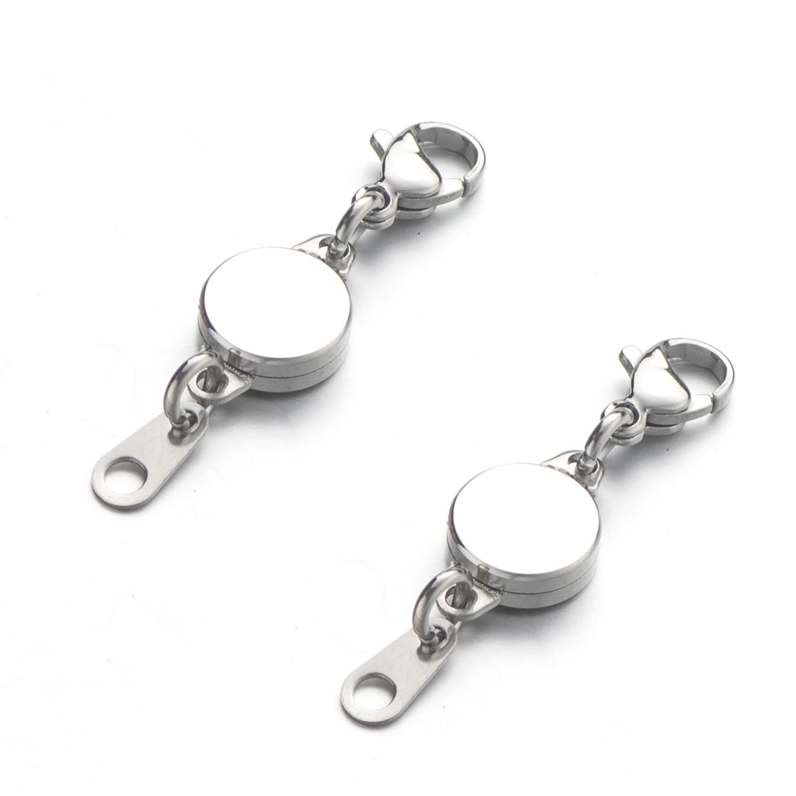 ZpsolutionZpsolution Stainless Steel Magnetic Jewelry Clasps, Silver Plated Locking Magnetic Necklace Clasps Bracelet Extender for Jewelry Making