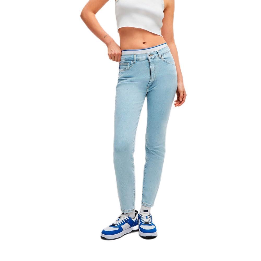 HUGO Malu_B, Jeans Donna, Turquoise/Aqua449,