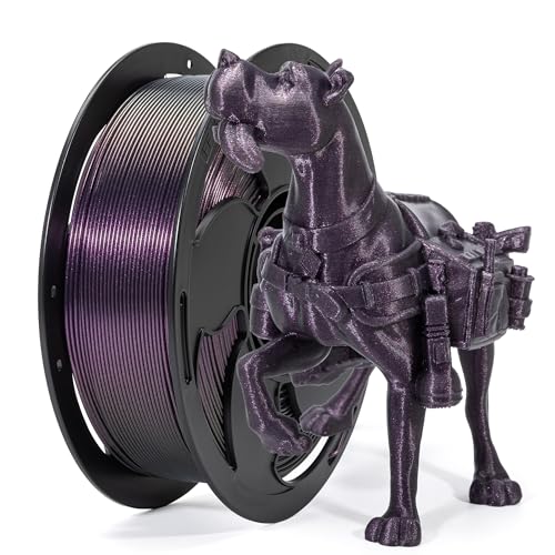 Image of Starlight Purple Chameleon PLA 1.75mm 1kg ColorShift Glitter 3D Filament | Glitter sparkle Chameleon color change Hide layer lines Low warping No tangle 1kg spool 2.2lbs for Printer FDM Bambu Creality