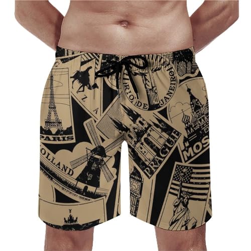 Short de bain homme avec séchage rapide et poches pratiques UMENG taille S