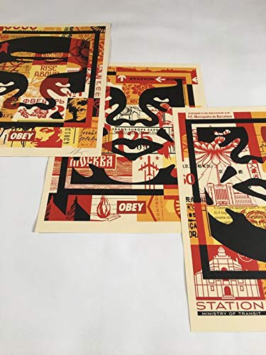 Shepard Fairey(Obey) - Obey 3 Face Collage - Signed : Amazon.fr
