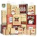 Christmas Gift Paper Bags Assorted Sizes, 24 Pack Holiday Paper Bags with Handles, 12 Assorted Designs in 4 Sizes – Reusable Gift Bag for Christmas Presents, Holiday Parties, Family, Kids & Office Use (Yellow)