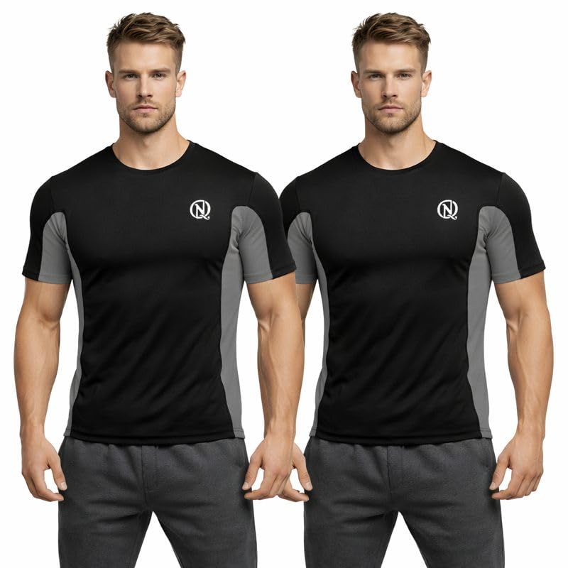 never quit Compression Top Half Sleeve Plain Athletic Fit Multi Sports Cycling, Cricket, Football, Badminton, Gym, Fitness & Other Outdoor Inner Wear-picture-50