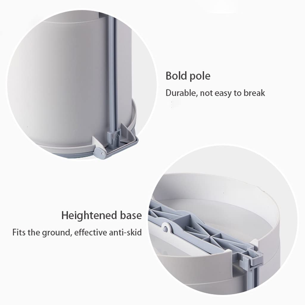 Cubo Basura Casa Pie en la Papelera de plástico con Tapa, 9.6 litros Basura for Sala Estar Cocina Baño Papelera Reciclaje