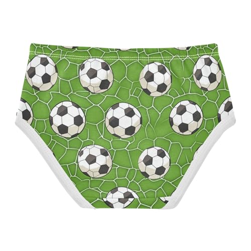 Wusikd Footballs Girls' Underwear Cotton Green Grass Girls Briefs Soft Toddler Underwear 2T2