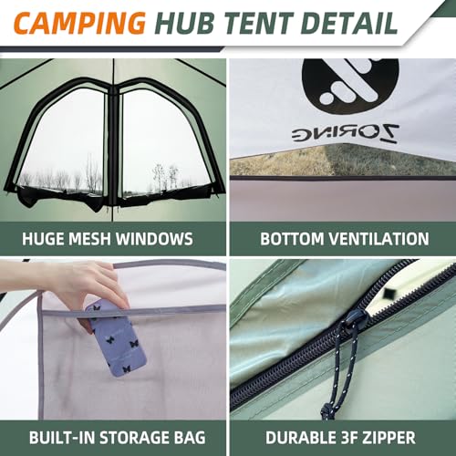Carpa Pop Up para Camping 4 Personas Verde miniatura 3