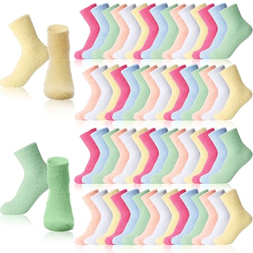 Image of Handepo 60 Pairs Women Fuzzy Socks Bulk