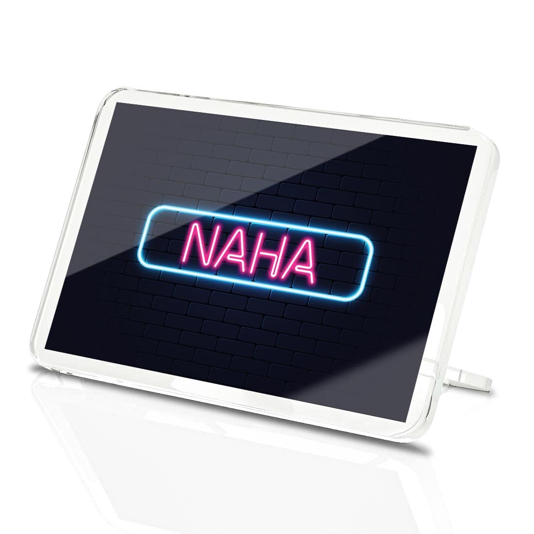 Classic Rectangle Magnet with Stand - Neon Sign Design Naha City Japan - Fridge Locker Office Whiteboard Toolbox #351314