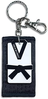 TAE-S] Martial Arts Taekwondo TKD Belt Rank Key Chain (Black)
