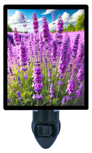 Lámpara de Mesa de Noche con Diseño Floral y Enchufe Giratorio