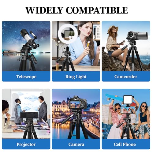 Image of JOILCAN Tripod Camera Tripods, 74 inch Tripod for Camera Phone Video Recording, Heavy Duty Cameras Tripod Stand, Professional Travel DSLR Tripods Compatible with Canon iPhone, Max Load 15 LB