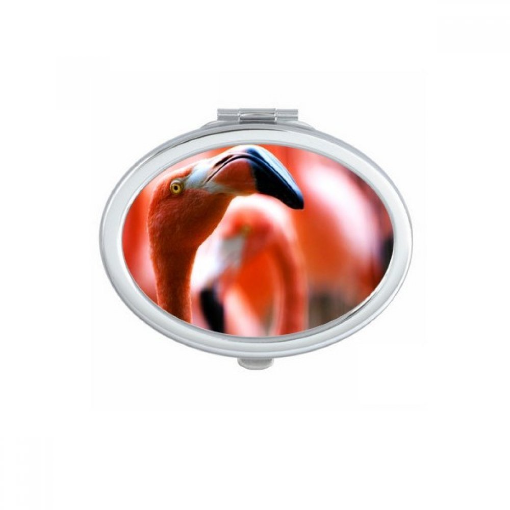 Miroir de Maquillage Compact Ovale à Double Face Haute Définition