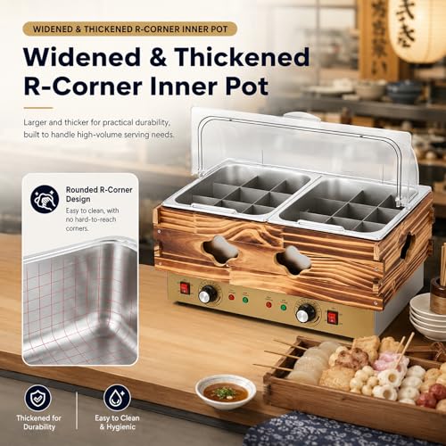 Chauffe-aliments électrique oden avec 18 grilles pour restauration rapide - 7