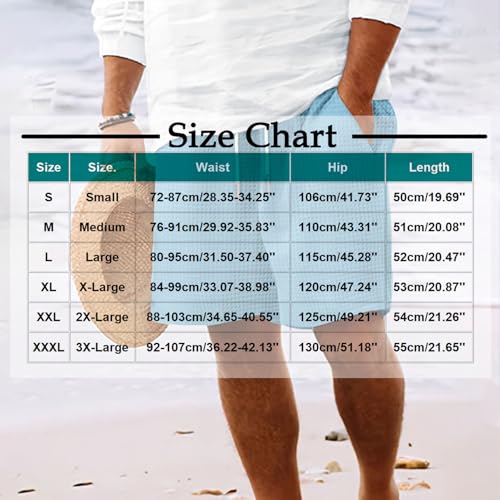Xiaojmake Men Casual Knit Short 5 Inch Inseam Waffle Elastic Waist Textured Drawstring Shorts Summer Beach Short with Pockets2