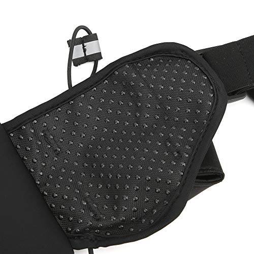 Pochete de corrida, bolsa de cintura com suporte para garrafa de água e entrada para fone de ouvido