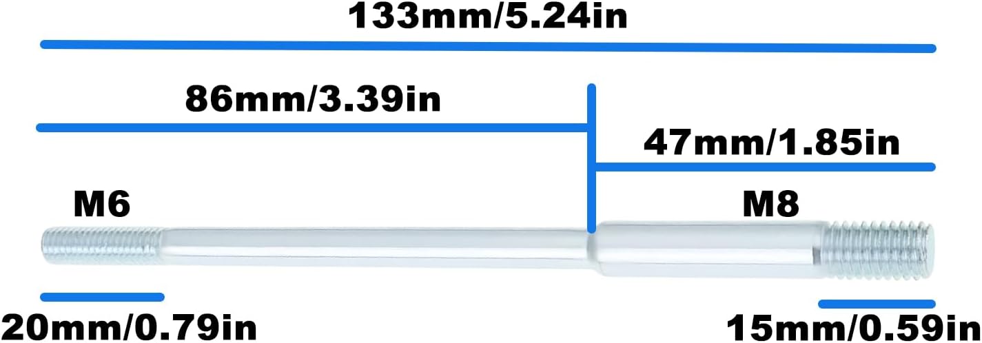 6Pcs Air Cleaner Carburetor Stud Bolt 90042-ZE8-000 Compatible with Honda GX340 GX390 Generator, M6xM8x133mm